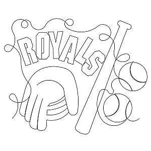 baseball royals e2e 001 - Edge to Edge Quilting Patterns
