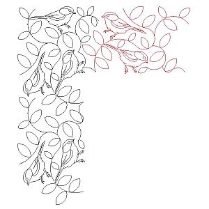 bird border 003 Digital Pattern | Sweet Dreams Quilt Studio - Digital ...