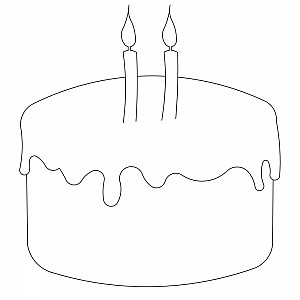 birthday cake two candles Digital Pattern | Sweet Dreams Quilt Studio ...