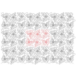 butterfly kisses e2e 002 - Edge to Edge Quilting Patterns