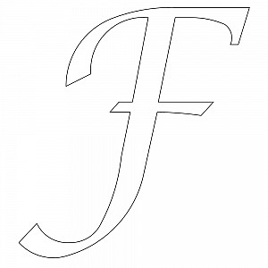 capital f calligraphy