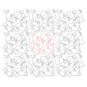 cats in ties e2e 003 - Edge to Edge Quilting Patterns