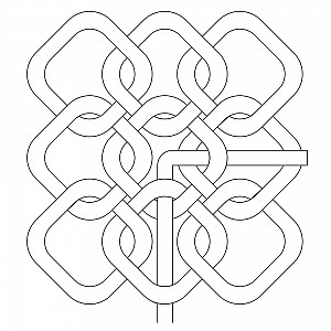 Celtic Knot Corner 4 Digital Pattern 