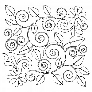 daisy swirl pano 001 - Edge to Edge Quilting Patterns