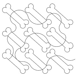 dog bone fill e2e 001 - Edge to Edge Quilting Patterns