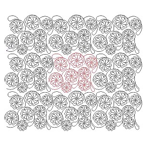 fan flower pano 001 Digital Pattern | Sweet Dreams Quilt Studio - Edge ...