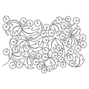 flower and leaf pano 001 Digital Pattern | Sweet Dreams Quilt Studio ...