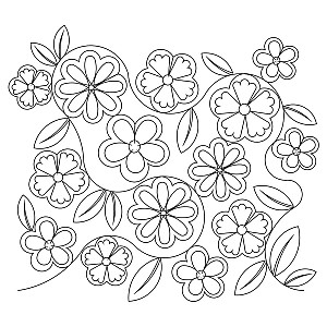 flower garden pano 003 Digital Pattern | Sweet Dreams Quilt Studio ...