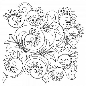 flower leaf swirl pano 002 Digital Pattern | Sweet Dreams Quilt Studio ...