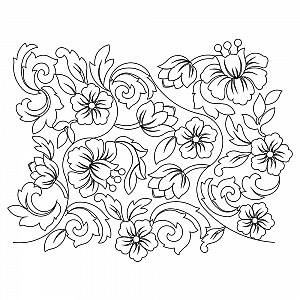 flower pano 021 Digital Pattern | Sweet Dreams Quilt Studio - Edge to ...