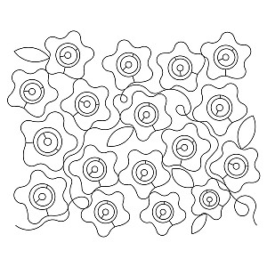 flower pano 037 Digital Pattern | Sweet Dreams Quilt Studio - Edge to ...