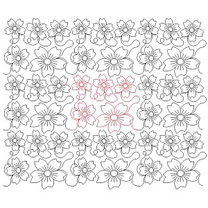flower pano 2 Digital Pattern | Sweet Dreams Quilt Studio - Edge to ...