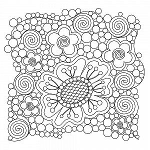 flowers and bubbles pano 002 Digital Pattern | Sweet Dreams Quilt ...