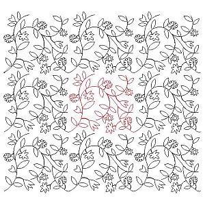 folk art flower pano 001 Digital Pattern | Sweet Dreams Quilt Studio