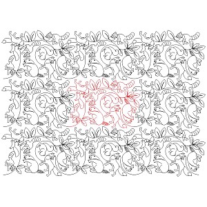 forest animals pano 003 - Edge to Edge Quilting Patterns