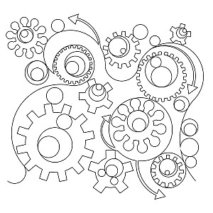 gear pano 002 Digital Pattern | Sweet Dreams Quilt Studio - Edge to ...