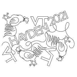 hayden rooster pano - Edge to Edge Quilting Patterns