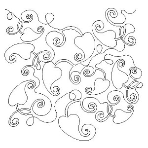heart flower pano Digital Pattern | Sweet Dreams Quilt Studio - Edge to ...