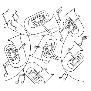 marching tuba pano 001 Digital Pattern | Sweet Dreams Quilt Studio ...