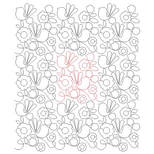 may flowers e2e 002 - Edge to Edge Quilting Patterns