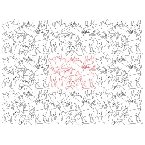 mountain animals e2e 003 - Edge to Edge Quilting Patterns