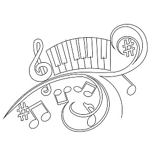 musical pano 008 Digital Pattern | Sweet Dreams Quilt Studio - Edge to ...
