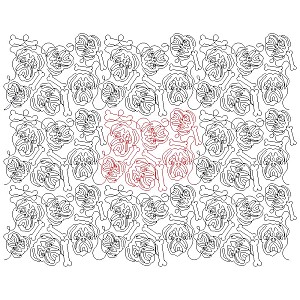pug pano 002 Digital Pattern | Sweet Dreams Quilt Studio - Edge to Edge ...