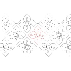 repeating flower e2e 003 alt - Edge to Edge Quilting Patterns