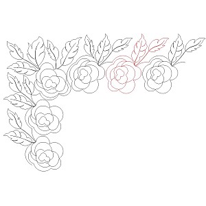 roses for tea border Digital Pattern | Sweet Dreams Quilt Studio ...