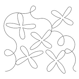 simple flower pano 001 Digital Pattern | Sweet Dreams Quilt Studio ...