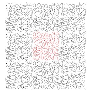 spartan bball e2e 001 - Edge to Edge Quilting Patterns