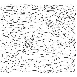 water ripples 2 with fish Digital Pattern | Sweet Dreams Quilt Studio ...