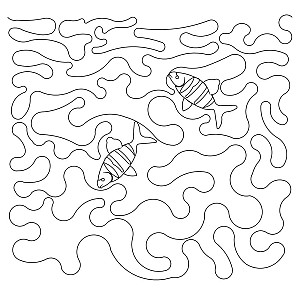 water ripples 3 with fish Digital Pattern | Sweet Dreams Quilt Studio ...