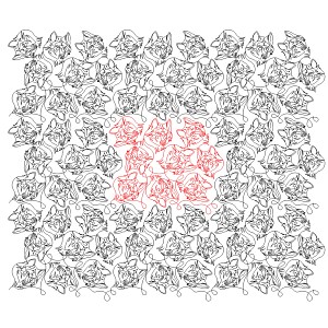 wolf head e2e 001 - Edge to Edge Quilting Patterns