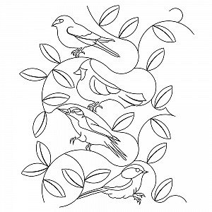 bird in trees pano 001 Digital Pattern | Sweet Dreams Quilt Studio ...