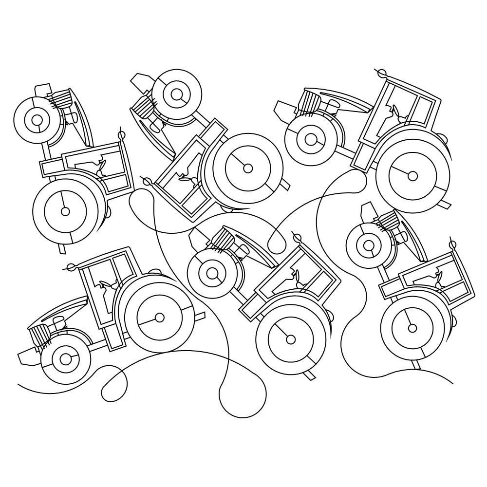 tractor pano 006 - Edge to Edge Quilting Patterns