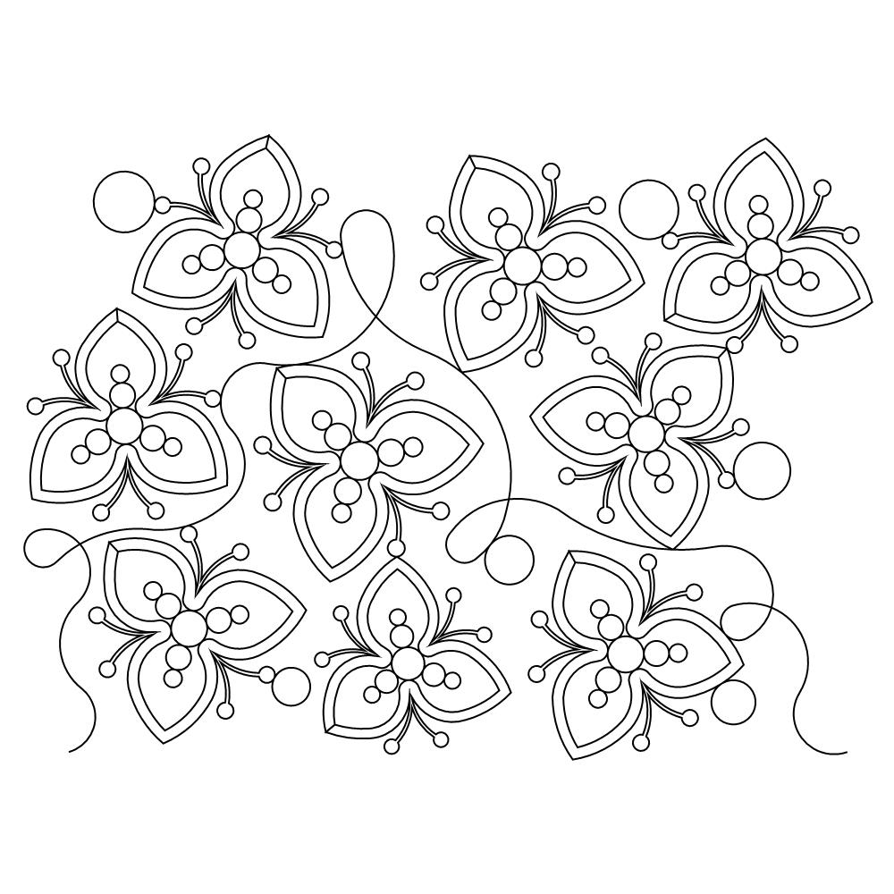 trillium flower pano 003 Digital Pattern | Sweet Dreams Quilt Studio ...