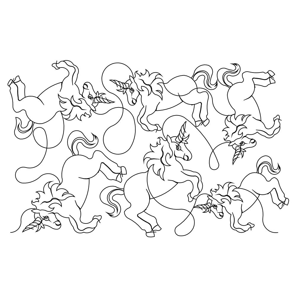 unicorn pano 002 Digital Pattern | Sweet Dreams Quilt Studio - Edge to ...