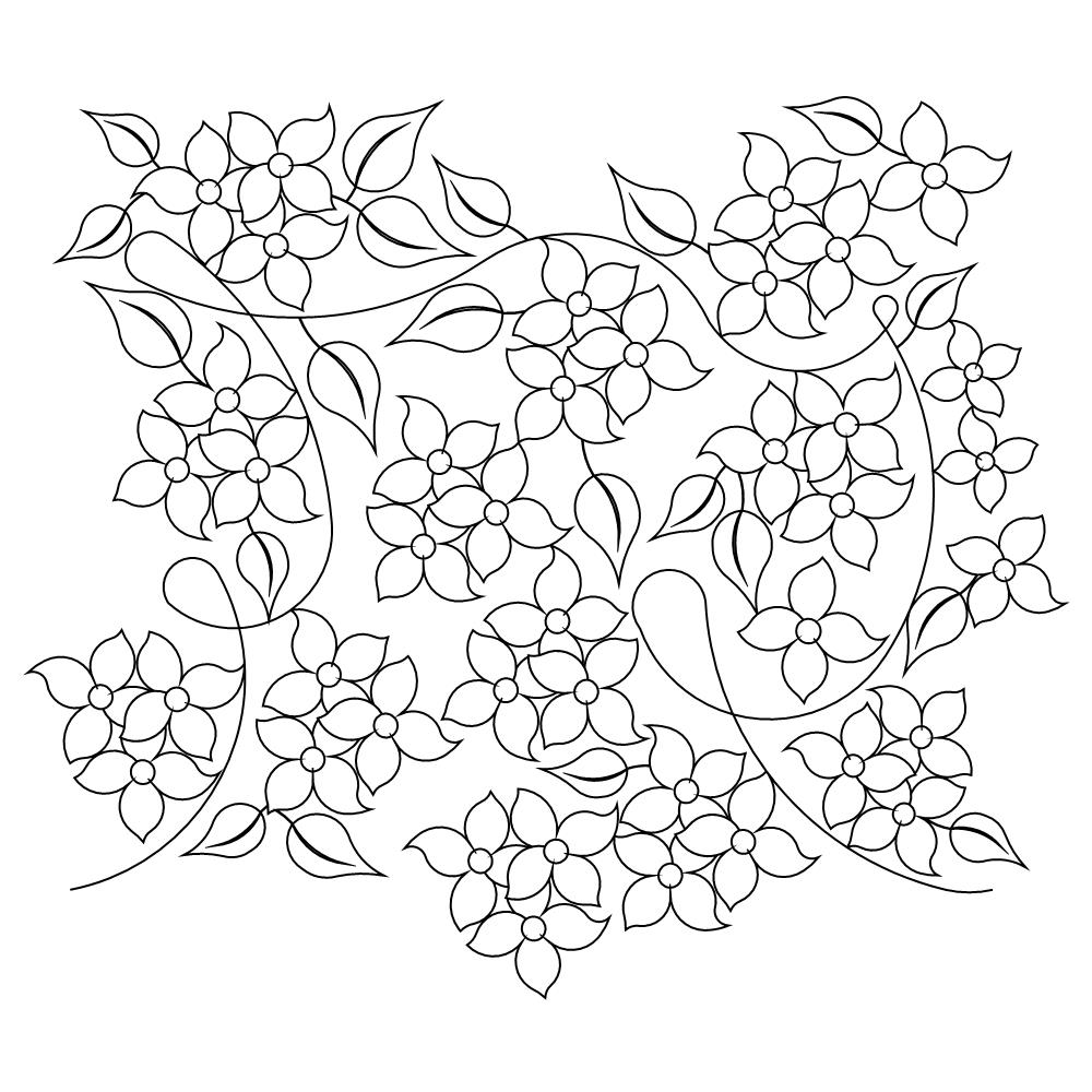violets pano 001 Digital Pattern | Sweet Dreams Quilt Studio - Edge to ...