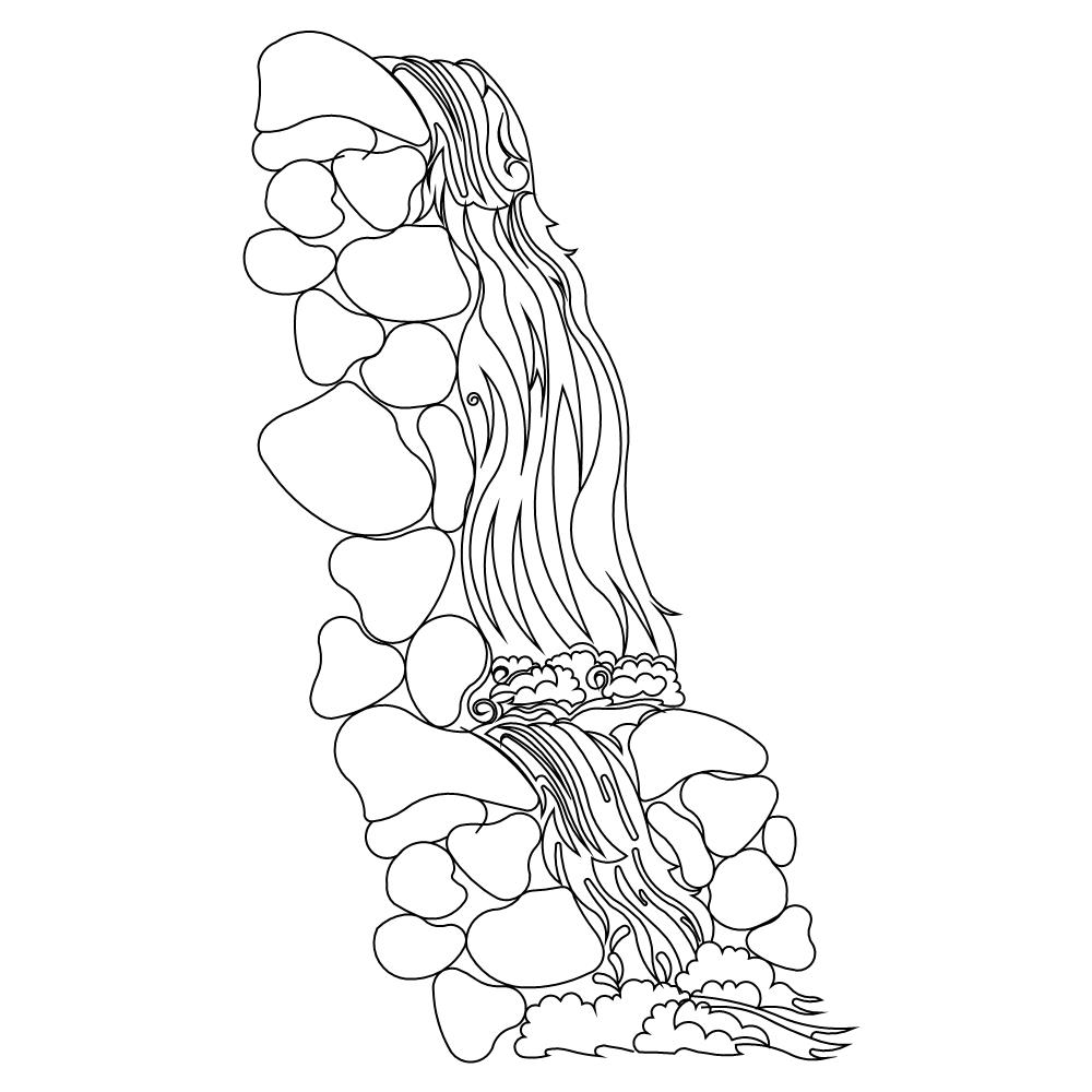 waterfall 001 Digital Pattern | Sweet Dreams Quilt Studio - Digital ...