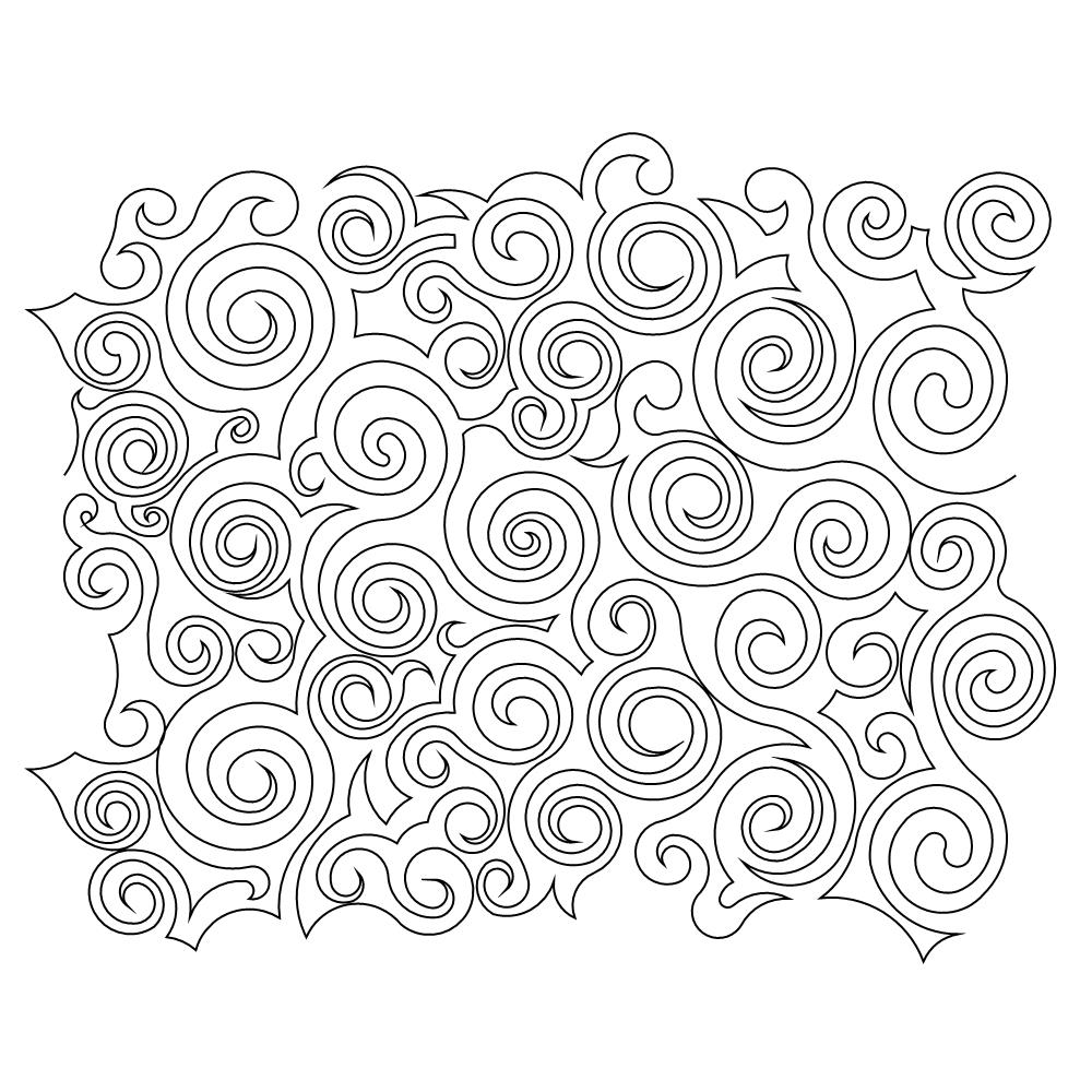 zig swirls pano 002 Digital Pattern | Sweet Dreams Quilt Studio - Edge ...